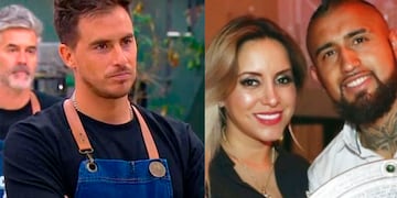 Camilo Huerta en un pantallazo. Marité Matus y Arturo Vidal en una foto. Ambas de archivo.