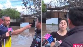 “¡No diga que estaba aquí!”: Damnificados interrumpen entrevista y encaran en vivo a alcalde de Santa Cruz