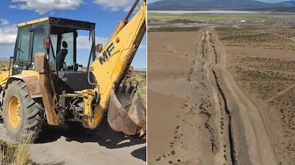 Lo que encontraron en su celular impactó a fiscal y juez: cárcel para bolivianos que tapaban zanja con retroexcavadora