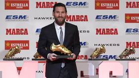 Messi recibió su quinta Bota de Oro y superó a Cristiano Ronaldo