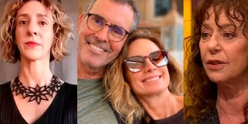 Raffaella y Claudia di Girolamo. Cristián Campos y María José Prieto. Imágenes de archivo.