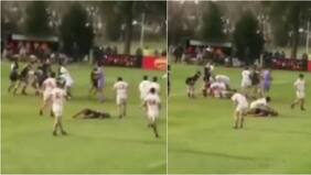 Video: el impactante momento en que un jugador le salvó la vida a su rival en medio de la cancha