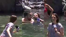 Darynka Marcic se metió al agua en pleno despacho en Mucho Gusto: “Cumplí un sueño”