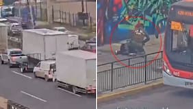 Querían robarse un camión con carne pero todo salió mal: cámara captó notable jugada para detener a involucrado