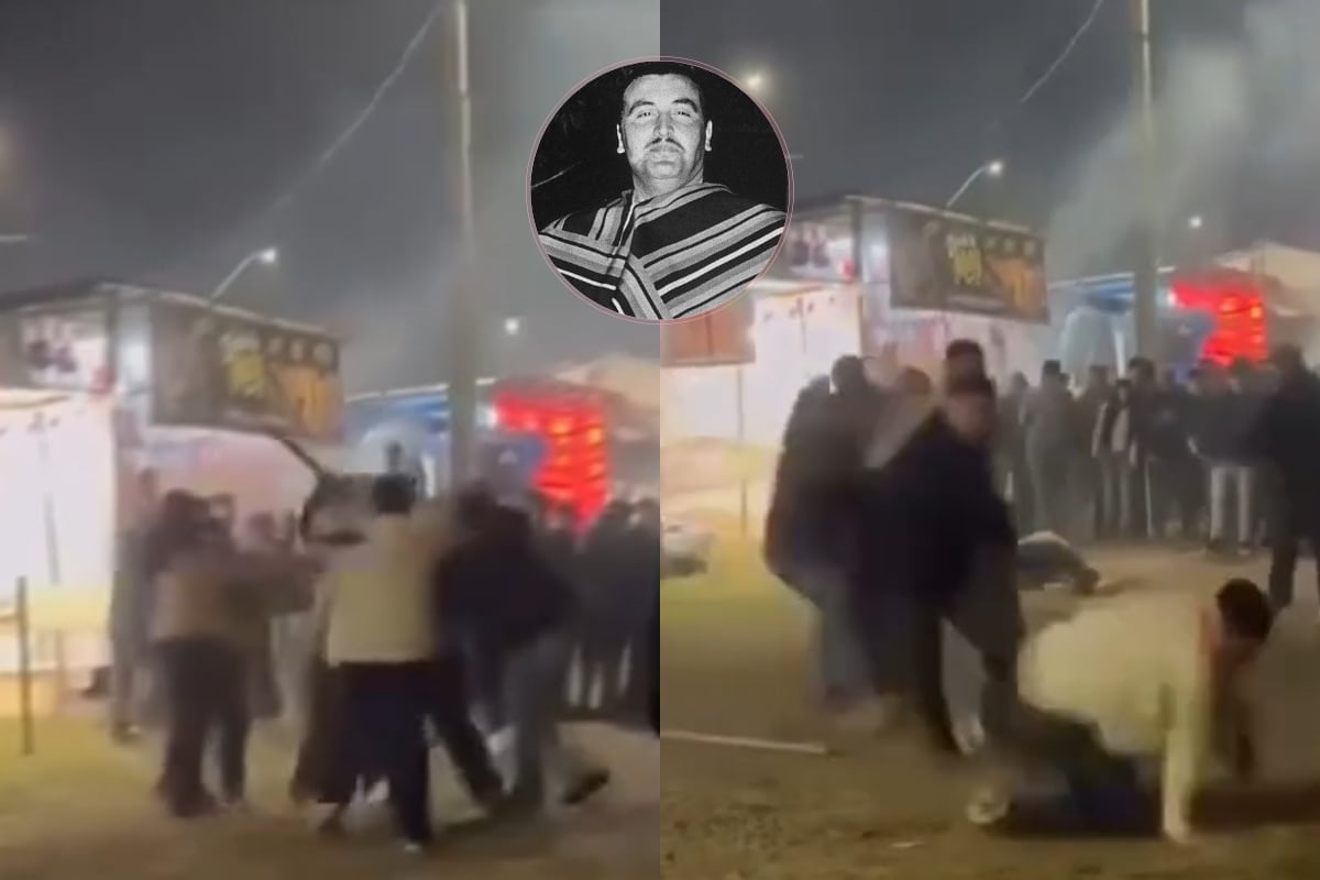 El Guatón Loyola les dio el kizazo desde el cielo: registran brutal pelea en el primer día de fondas en Coronel