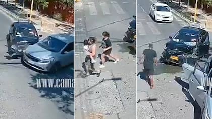 Imágenes sensibles: chofer de Buin cometió infracción, puso en riesgo a familia tras impactante choque y se fugó