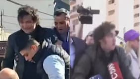 “¡Están atacando al Presidente!“: Javier Milei tuvo que arrancar de pedradas e insultos en masivo acto público