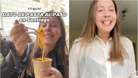 “Barato y al paso”: joven italiana recomienda picada de pasta fresca en Santiago Centro