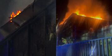 Incendio Radio El Conquistador, captura de pantalla CHV.