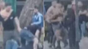 Sale a la luz registro de violenta pelea de vocalista de Ke Personajes: se agarró con dos sujetos a la salida de un bar