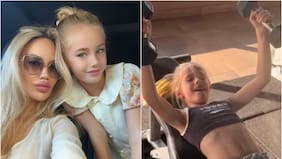 Luciana Salazar es criticada por grabar a su hija de 6 años levantando pesas en el gimnasio