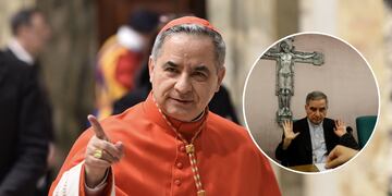 El cardenal Giovanni Angelo Becciu, en junio de 2018. AFP