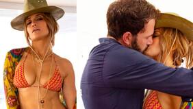 "¡Yeah...!": Jennifer Lopez celebra sus 52 años en bikini y besando a Ben Affleck a bordo de un yate
