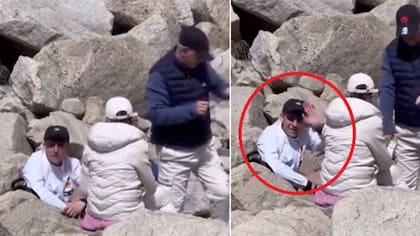 “¡Apaga la hue..., poh!“: graban y encaran a turistas españoles que fueron sorprendidos fumando en Torres del Paine