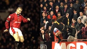 La recordada patada de Éric Cantona a un hincha rival: el insulto que lo sacó de quicio