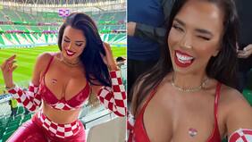 ¡Te pasaste!: Miss Croacia sacó sensual troleo a Brasil y dejó la grande en el estadio