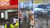 Reacción del atendedor no pasó desapercibida: el momento exacto en que aluvión arrasa con un Oxxo en Las Condes
