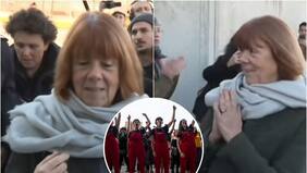 El emotivo video de mujeres que recibieron a Gisèle Pelicot interpretando canción de Las Tesis