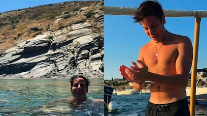 Máximo Bolocco celebró el gol de Messi navegando por el mar de Cadaqués en la Costa Brava