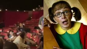 Video: La Chilindrina sufrió dolorosa caída en show de Mon Laferte