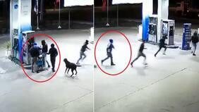 Imágenes fuertes: graban violento y cobarde asalto en masa a bombero de servicentro de la RM