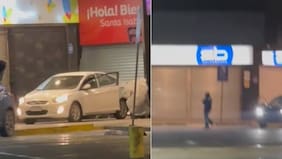 Testigo se atrevió y grabó todo: descarados delincuentes intentan robar cajero automático en supermercado de Colina