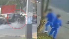 Cámara captó violenta encerrona a madre y sus dos pequeños hijos: víctimas habían preparado un “plan” ante asaltos