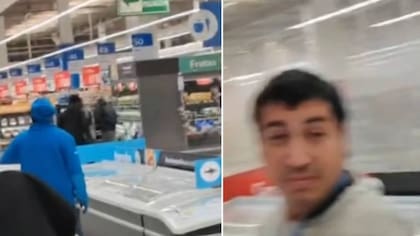 Horror en supermercado Líder: delincuentes irrumpen en sector de tecnología, acuchillan a cliente y hieren a guardias