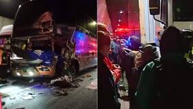 Tragedia en túnel Zapata: al menos un muerto tras accidente múltiple entre un bus y camiones en Ruta 68