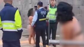 Le querían quitar su mercadería y entregó hasta su ropa: vendedora ambulante se desnuda en medio de insólita protesta