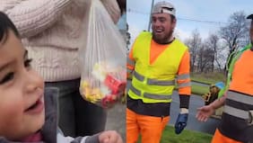 En Valdivia: bebé de dos años tuvo una especial celebración de cumpleaños con recolectores de basura