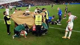La impactante lesión que sufrió un futbolista de Hungría en la Eurocopa: debieron sacarlo en camilla