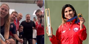 Así celebró Nicolás Massú y parte de Team Chile el oro de Francisca Crovetto