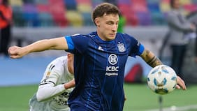 La pesadilla de Bruno Barticciotto en Argentina: se lesionó en lo primeros minutos de partido