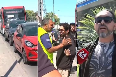 Choque múltiple, gritos y tensión en plena fila por bencina: afectado se desahogó sin filtro y culpó al Gobierno
