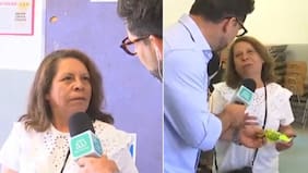 “Lo más barato, no. Yo soy fina”: votante llegó furiosa, ninguneó elecciones y hasta le rechazó un helado a periodista