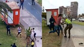 Nuevo video muestra cómo fue agresión de extranjeros contra Carabineros en Iquique