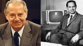 Rostros de Canal 13 invitados a la misa de conmemoración de los 25 años de la muerte de Eleodoro Rodríguez Matte, director ejecutivo que llevó al éxito a la señal