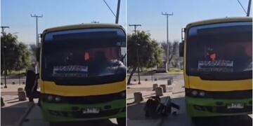 Chofer arrojó a expareja de su micro en Llolleo