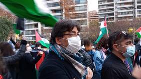 Daniel Jadue presente: Comunidad Palestina en Chile se manifiesta en contra de la violencia