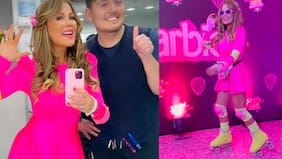 "Estoy de Barbie reportera", "nosotros somos las niñas que jugaron con Barbie...": Cathy Barriga llegó personificada y en patines a la premiere de la película