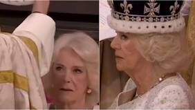 ¿Le quedó grande la corona? El comentado impasse de Camilla Parker en plena ceremonia