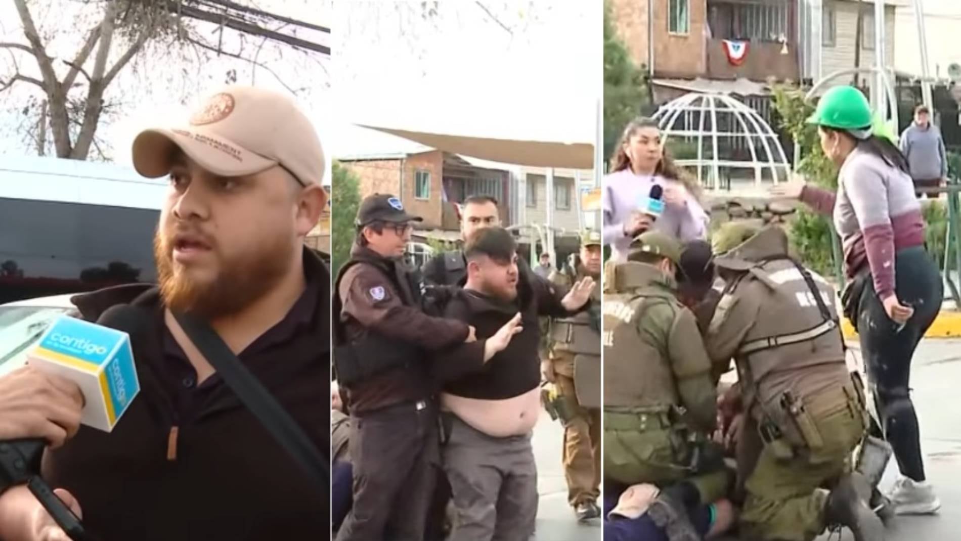“¡No puedo creer esto!“: despacho en vivo dio paso a brutal patada en la cabeza y con periodista de CHV siendo agredida
