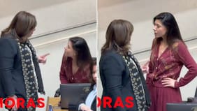 Se pararon de la silla y las tuvieron que frenar: Captan furioso encontrón entre senadoras Cicardini y Vodanovic en plena sesión
