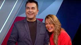 "Aquí le hacen la ley del hielo a la Cathy... Y el único que le habla soy yo": la buena onda del periodista Luis Sandoval y Cathy Barriga