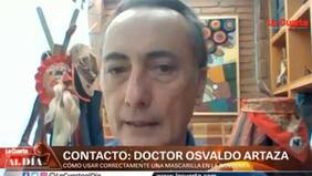 El doctor Osvaldo Artaza repasó el buen uso de las mascarilla