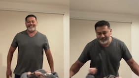Tráiganle un babero al papito: Pedro Ruminot enterneció con tierno juego junto a su hija Mila