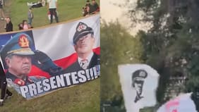 Seguidores de Kast celebraron con banderas del dictador Pinochet y del detenido por violaciones a los derechos humanos Miguel Krassnoff