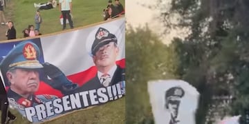 Seguidores de Kast celebraron con banderas del dictador Pinochet y del detenido por violaciones a los derechos humanos Miguel Krassnoff