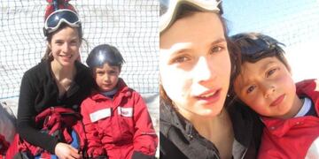 Daniela Ramírez y su hijo Martín